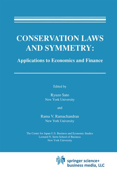 Produktbild: Conservation Laws and Symmetry: Applications to Economics and Finance