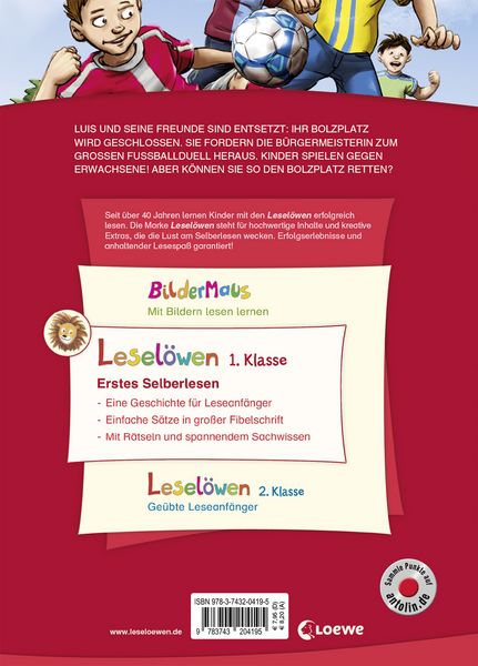 Produktbild: Lesel&ouml;wen 1. Klasse - Das Fu&szlig;ballspiel des Jahres (Gro&szlig;buchstabenausgabe)
