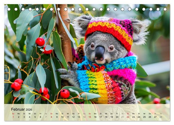 Produktbild: Koalas im Modefieber. Flauschig und Chic beim Fotoshooting (Tischkalender 2026 DIN A5 quer), CALVENDO Monatskalender