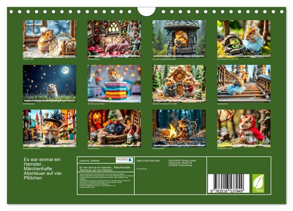 Produktbild: Es war einmal ein Hamster... M&auml;rchenhafte Abenteuer auf vier Pf&ouml;tchen (Wandkalender 2026 DIN A4 quer), CALVENDO Monatskalender