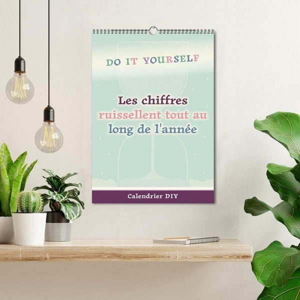 Produktbild: Les chiffres ruissellent tout au long de l'ann&eacute;e (Calendrier mural 2026 DIN A3 horizontal), CALVENDO calendrier mensuel