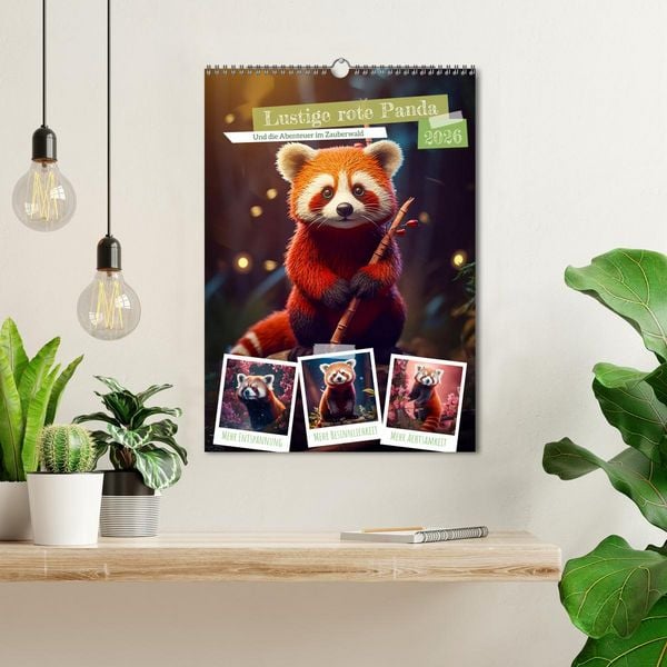 Produktbild: Lustige rote Panda (Wandkalender 2026 DIN A3 hoch), CALVENDO Monatskalender