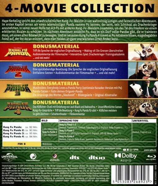 Produktbild: Kung Fu Panda - 1-4 Collection [4 BRs]