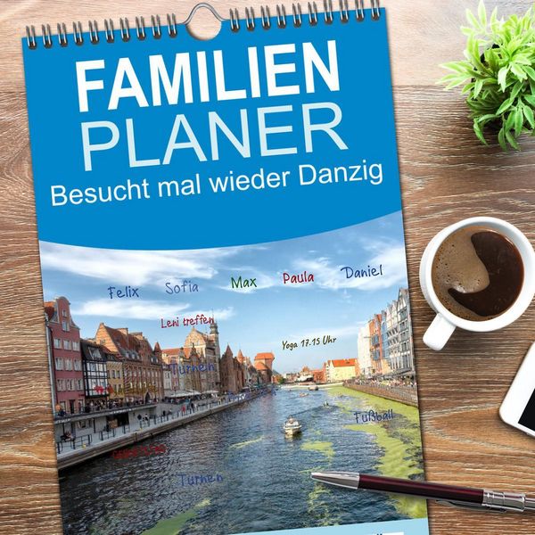 Produktbild: Familienplaner 2026 - Besucht mal wieder Danzig mit 5 Spalten (Wandkalender, 21 x 45 cm) CALVENDO