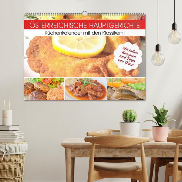 Produktbild: &Ouml;sterreichische Hauptgerichte. K&uuml;chenkalender mit den Klassikern! (Wandkalender 2026 DIN A2 quer), CALVENDO Monatskalender