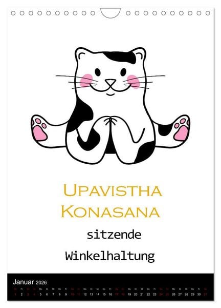 Produktbild: Yogakatzen - ganz entspannt im Hier und Jetzt (Wandkalender 2026 DIN A4 hoch), CALVENDO Monatskalender