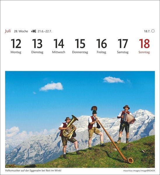 Produktbild: Alpen Sehnsuchtskalender 2027 - Wochenkalender mit 53 Postkarten