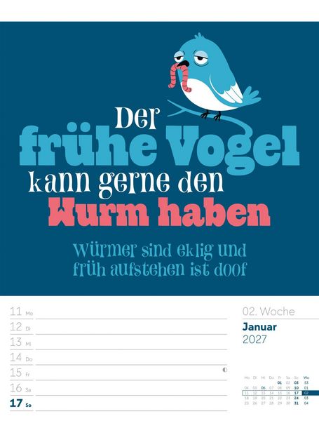 Produktbild: Klartext Spr&uuml;chekalender Wochenplaner 2027