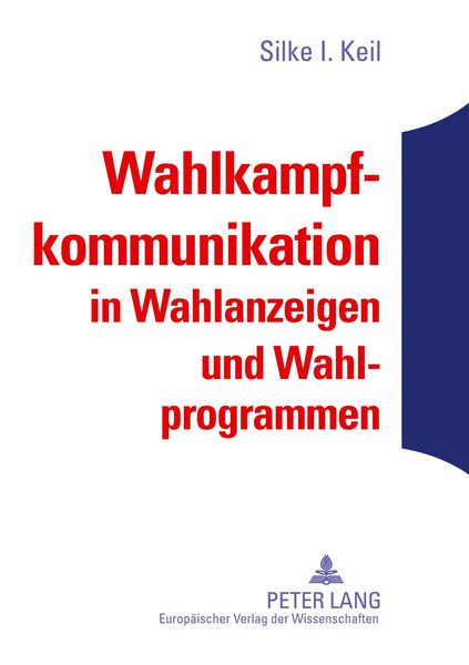 Produktbild: Wahlkampfkommunikation in Wahlanzeigen und Wahlprogrammen