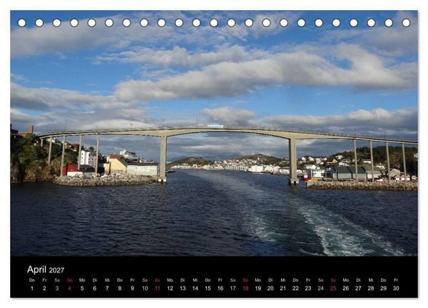 Produktbild: Impressionen von Norwegen entlang der Hurtigruten (Tischkalender 2027 DIN A5 quer), CALVENDO Monatskalender