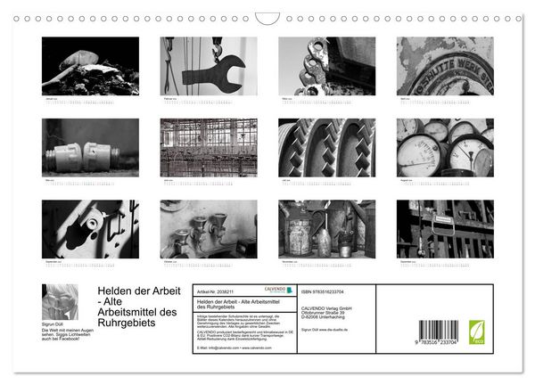 Produktbild: Helden der Arbeit - Alte Arbeitsmittel des Ruhrgebiets (Wandkalender 2026 DIN A3 quer), CALVENDO Monatskalender