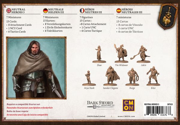 Produktbild: Song of Ice & Fire - Neutral Heroes 3 (Neutrale Helden III) DE/EN/ES/FR
