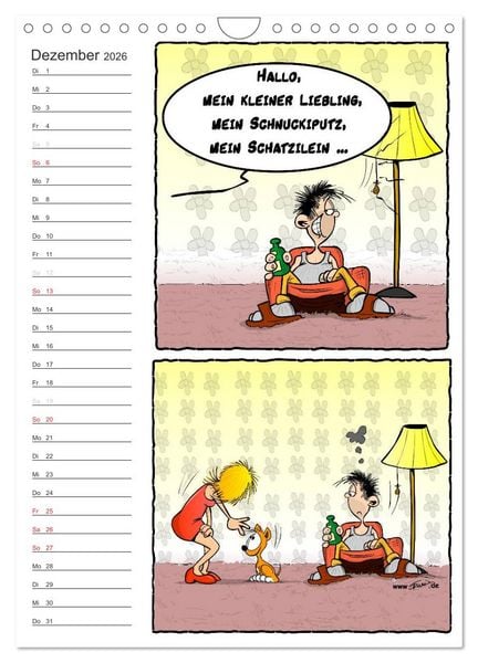 Produktbild: Trumix Cartoons - Autsch, das tut weh! (Wandkalender 2026 DIN A4 hoch), CALVENDO Monatskalender