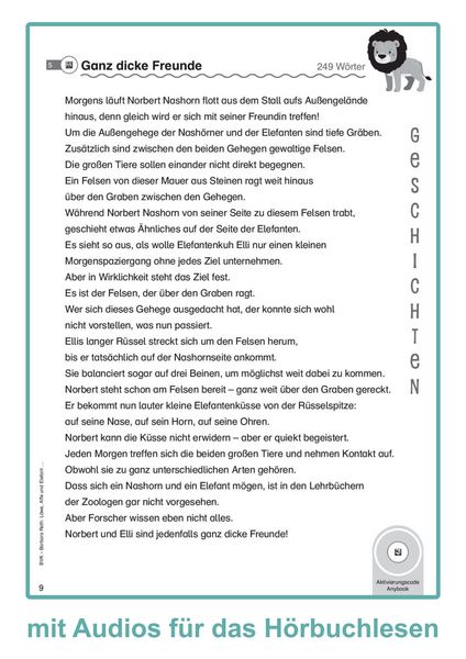 Produktbild: L&ouml;we, Affe und Elefant - Tierische Zoogeschichten gemeinsam im Lesetandem lesen