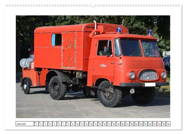 Produktbild: Einsatzfahrzeuge der DDR (hochwertiger Premium Wandkalender 2026 DIN A2 quer), Kunstdruck in Hochglanz