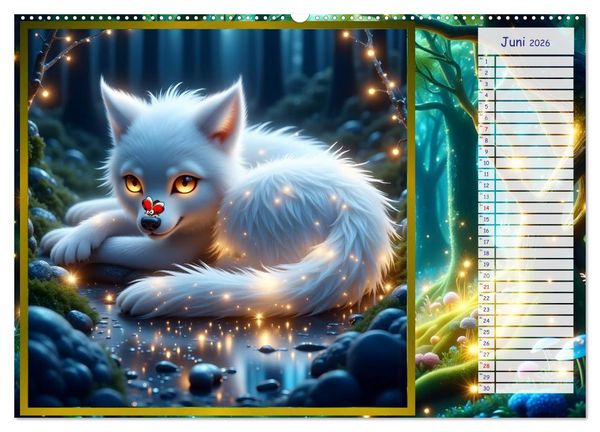 Produktbild: Der magische Freundschaftswald (Wandkalender 2026 DIN A2 quer), CALVENDO Monatskalender