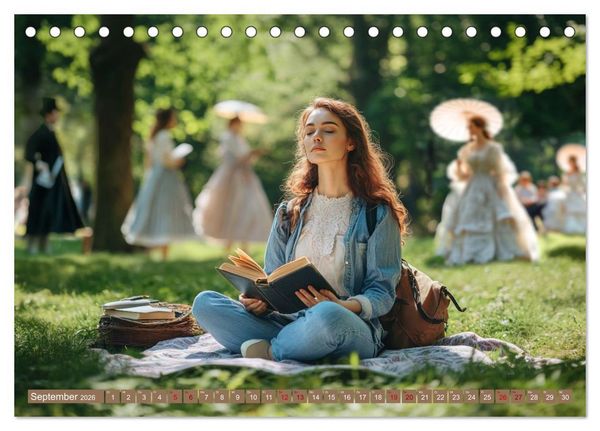 Produktbild: Lesen ist eine Reise durch Zeit und Raum (Tischkalender 2026 DIN A5 quer), CALVENDO Monatskalender