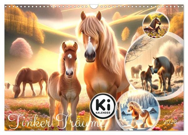 Tinker Träume - Ein Jahr auf zauberhaften Weiden (Wandkalender 2026 DIN A3 quer), CALVENDO Monatskalender