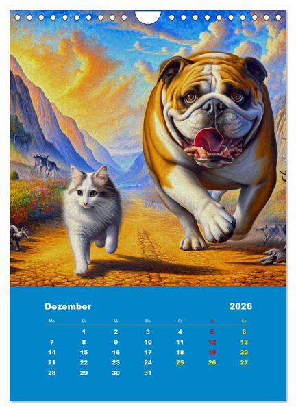 Produktbild: Abenteuer mit Micki und Bullig! (Wandkalender 2026 DIN A4 hoch), CALVENDO Monatskalender