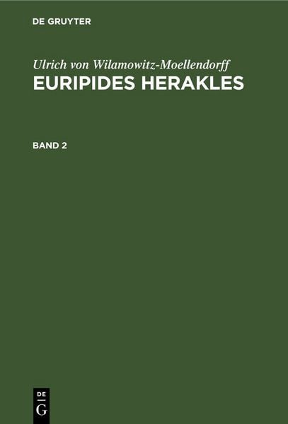 Produktbild: Euripides Herakles. Band 2