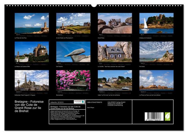 Produktbild: Bretagne - Fotoreise von der Cote de Granit Rose zur Ile de Brehat (hochwertiger Premium Wandkalender 2026 DIN A2 quer), Kunstdruck in Hochglanz