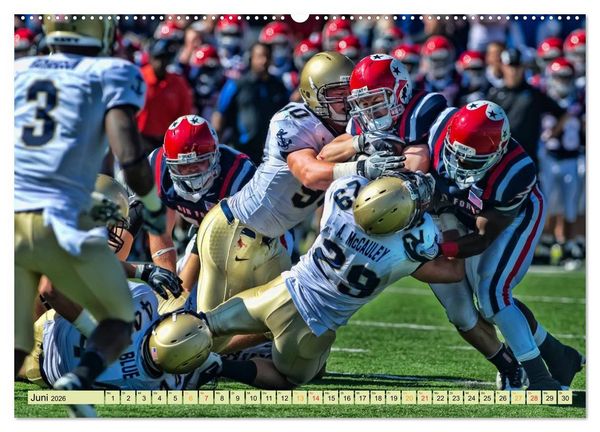 Produktbild: American Football - athletisch und riskant (Wandkalender 2026 DIN A2 quer), CALVENDO Monatskalender