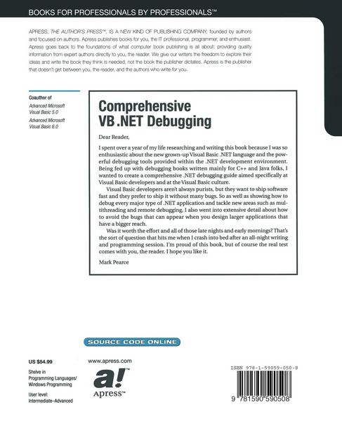 Produktbild: Comprehensive VB .NET Debugging