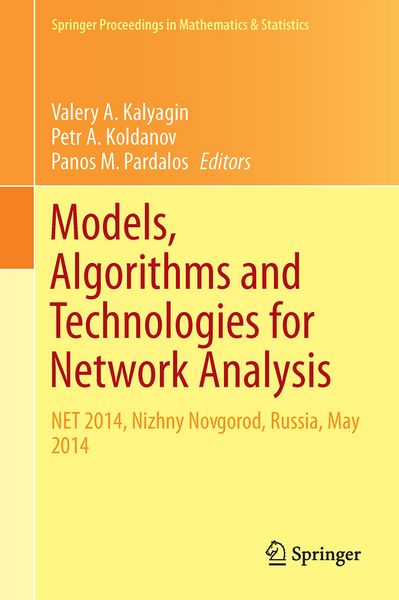 Produktbild: Models, Algorithms and Technologies for Network Analysis
