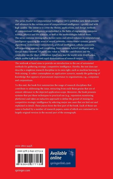 Produktbild: Mining for Strategic Competitive Intelligence