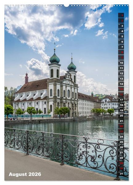 Produktbild: Willkommen in Luzern (hochwertiger Premium Wandkalender 2026 DIN A2 hoch), Kunstdruck in Hochglanz