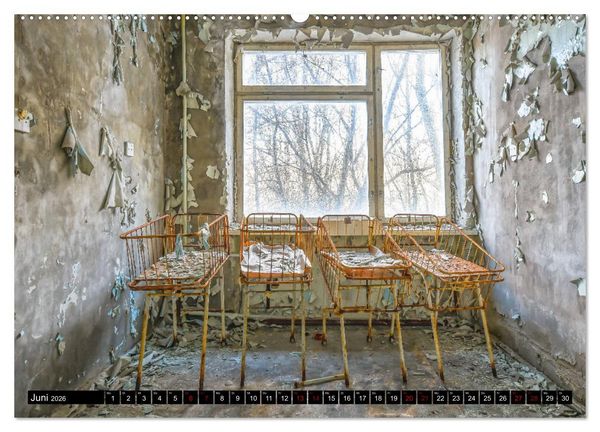 Produktbild: Tschernobyl - Prypjat - Die radioaktive Geisterstadt (Wandkalender 2026 DIN A2 quer), CALVENDO Monatskalender