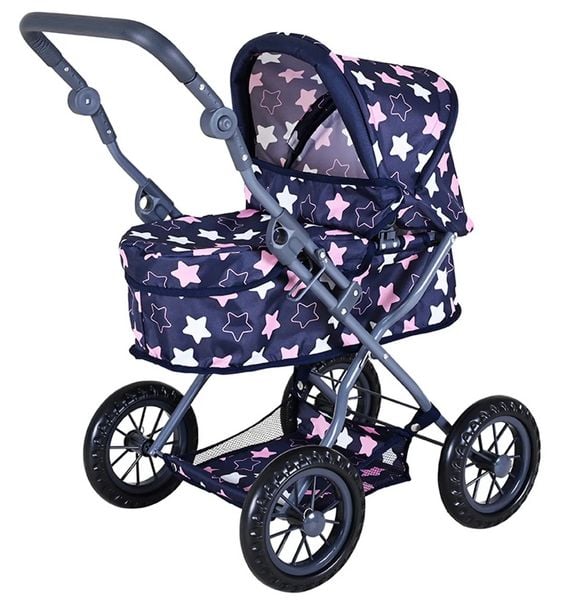 Produktbild: Knorrtoys 63443 - Puppenwagen First Princess Star Blue Pink, klappbar, Schieberh&ouml;he: 40-66cm