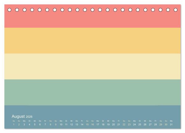 Produktbild: 70er Jahre Bastelkalender - DIY Kreativ-Kalender zum Selbstgestalten (Tischkalender 2026 DIN A5 quer), CALVENDO Monatskalender
