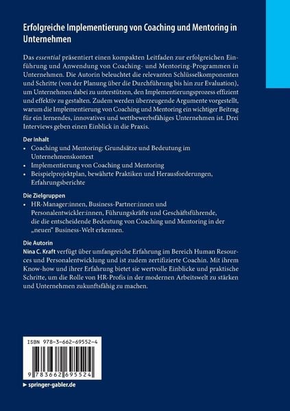 Produktbild: Erfolgreiche Implementierung von Coaching und Mentoring in Unternehmen