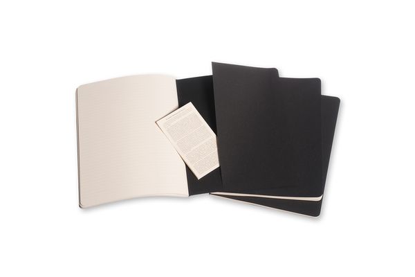 Produktbild: Moleskine Cahier Extra Large liniert schwarz. 3er Pack