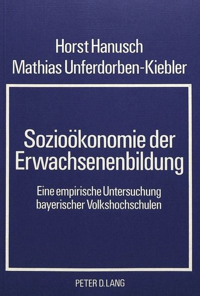 Produktbild: Sozio&ouml;konomie der Erwachsenenbildung