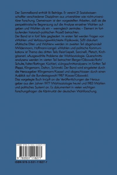 Produktbild: Wahlen und politischer Proze&szlig;