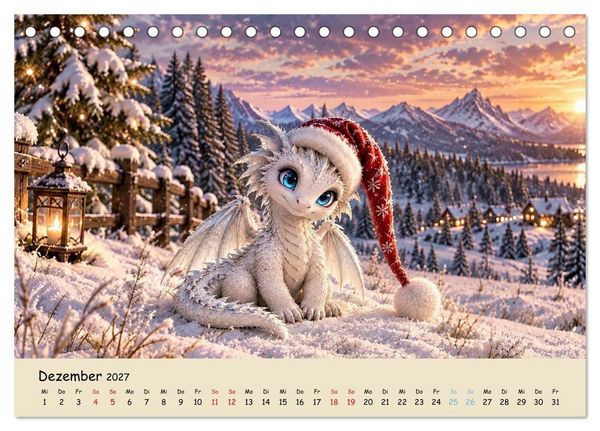 Produktbild: Kleine Fantasiedrachen und ihre Abenteuer (Tischkalender 2027 DIN A5 quer), CALVENDO Monatskalender