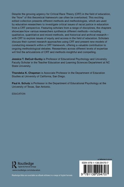 Produktbild: Understanding Critical Race Research Methods and Methodologies