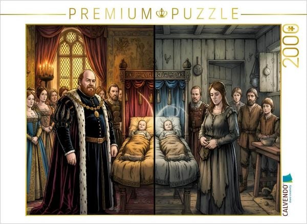 CALVENDO Puzzle Zwei Jungen leben in völlig verschiedenen Welten | 2000 Teile Lege-Größe 90 × 67 cm Foto-Puzzle für glückliche Stunden