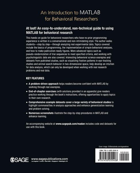 Produktbild: An Introduction to MATLAB for Behavioral Researchers