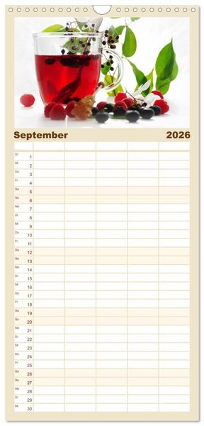 Produktbild: Familienplaner 2026 - Leichte K&uuml;che mit 5 Spalten (Wandkalender, 21 x 45 cm) CALVENDO