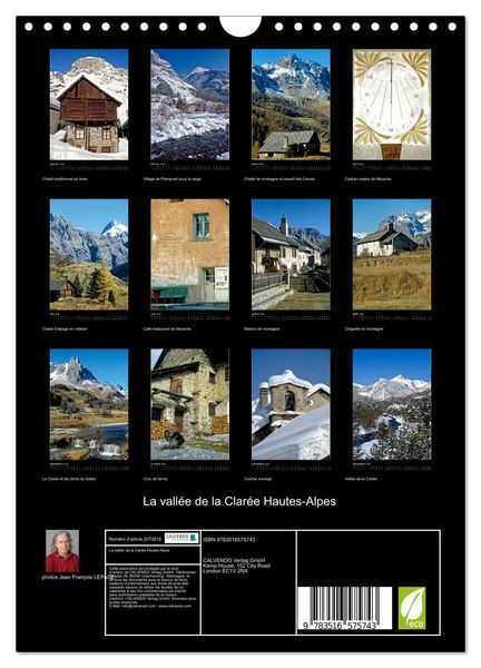 Produktbild: La vall&eacute;e de la Clar&eacute;e Hautes-Alpes (Calendrier mural 2026 DIN A4 horizontal), CALVENDO calendrier mensuel