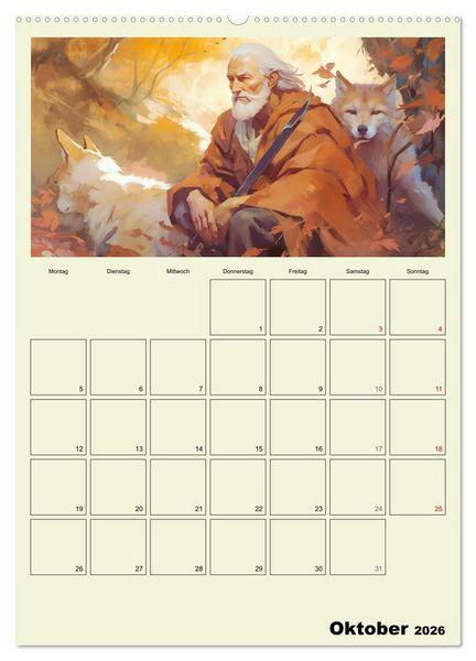 Produktbild: Im Zauberwald. Mystische Fabelwesen (hochwertiger Premium Wandkalender 2026 DIN A2 hoch), Kunstdruck in Hochglanz