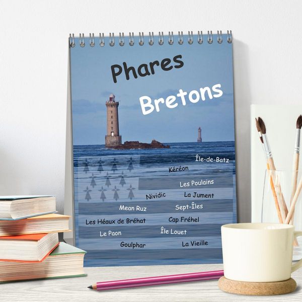 Produktbild: Phares Bretons (Tischkalender 2026 DIN A5 hoch), CALVENDO Monatskalender