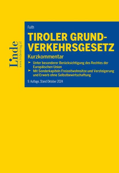 Produktbild: Tiroler Grundverkehrsgesetz