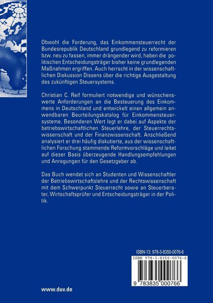 Produktbild: Reform der Besteuerung des Einkommens