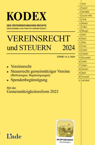 Produktbild: KODEX Vereinsrecht und Steuern