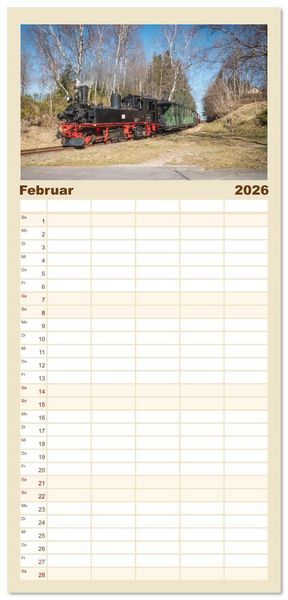 Produktbild: Familienplaner 2026 - Volldampf voraus! mit 5 Spalten (Wandkalender, 21 x 45 cm) CALVENDO