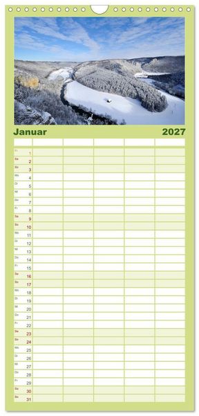Produktbild: Familienplaner 2027 - Das Donautal - Wanderparadies auf der Schw&auml;bischen Alb mit 5 Spalten (Wandkalender, 21 x 45 cm) CALVENDO
